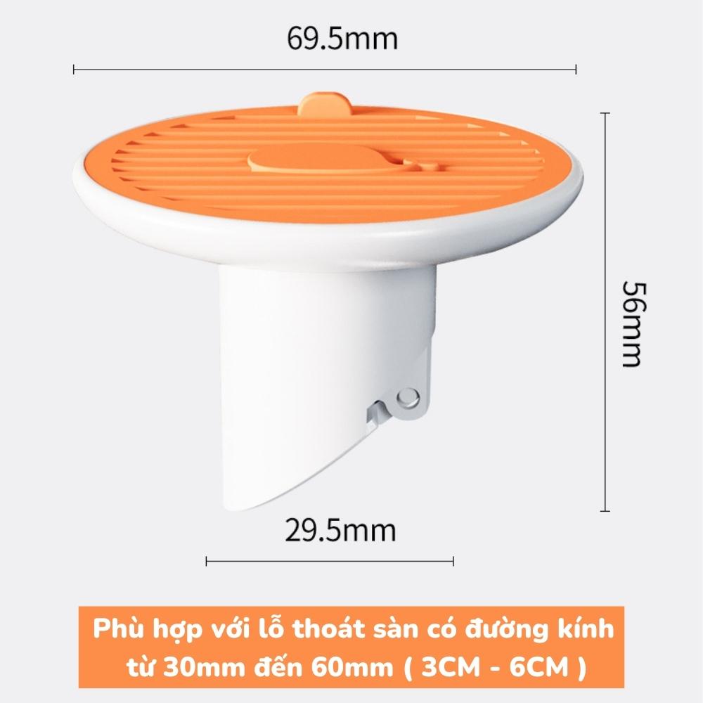 Bịt cống nhựa ABS chặn mùi hôi cống bộ nắp phễu thoát sàn chống trào ngược ngăn côn trùng khử mùi