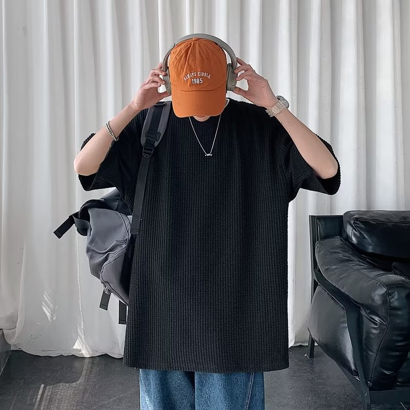 Áo Thun nam form rộng Cotton áo trắng Trơn Cổ Tròn Ngắn Tay Cỡ Lớn áo phông form rộng Thời Trang Unisex Đơn Giản áo phông nữ