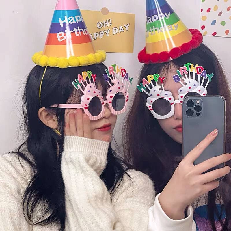 Kính mắt Happy Birthday mắt kính chúc mừng sinh nhật vui nhộn