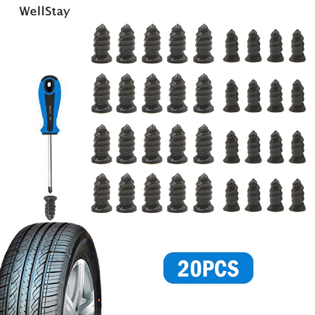 Bộ 20 vít cao su sửa chữa lốp xe hơi/xe tay ga/xe máy không ruột chất lượng cao
