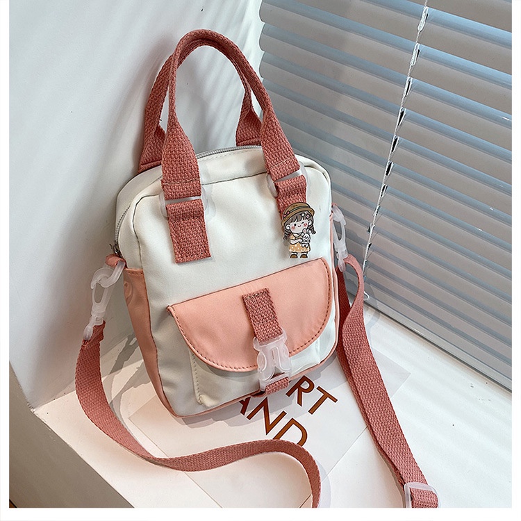Túi Đeo Vai Bằng Vải Nylon Mềm Mại Phong Cách Harajuku Thời Trang Ngọt Ngào Cho Nữ