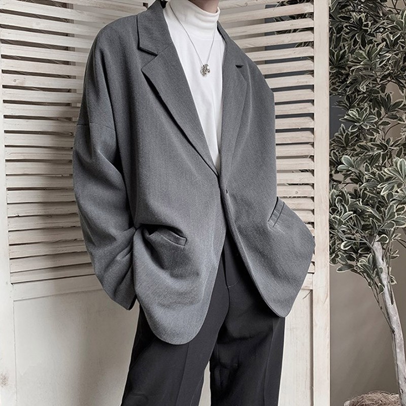 Áo Khoác Blazer Màu Xám Kiểu Dáng Thời Trang Cổ Điển Size M-2Xl Dành Cho Nam