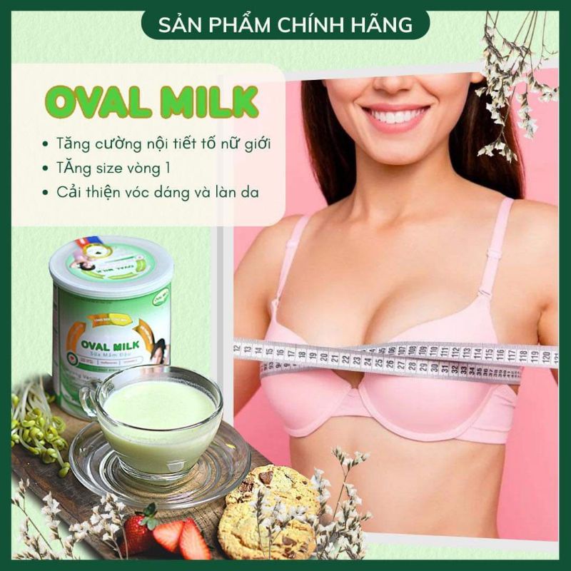 Oval Milk - Tăng Kích Thước Vòng 1 - Tăng size Vòng 1 - Săn Chắc - Ko Viên Uống Nở Ngực