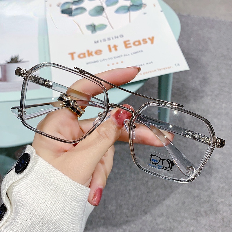 Mắt kính gọng lớn chống ánh sáng xanh thời trang cho nam