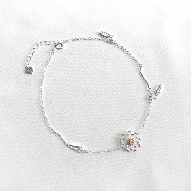 Lắc Chân Bạc Blue Peach Daisy Tini LC217 | BigBuy360 - bigbuy360.vn