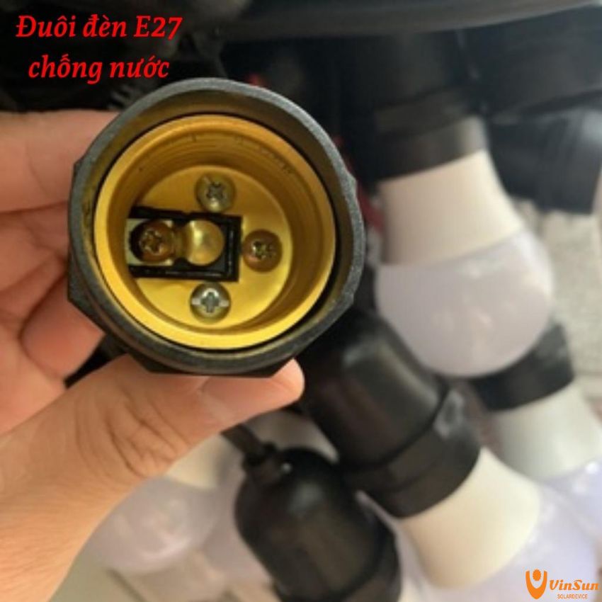 Dây Đèn Led Trang Trí Ngoài Trời Chống Nước Dây E27 Trang Trí Sân Vườn Quấn Cây Bóng Đa Sắc Màu 1W 3W, Vinsun