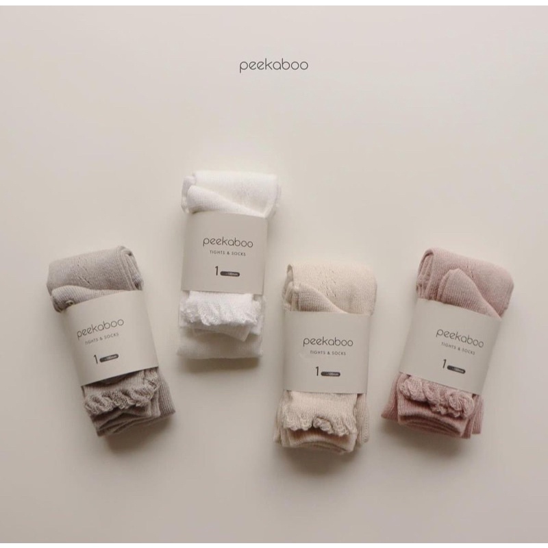 Set tất + quần tất Peekaboo