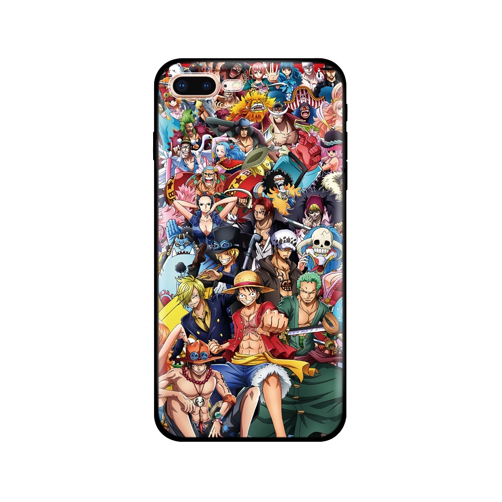 Ốp Điện Thoại Tpu Silicon Mềm Màu Đen Hình Anime One Piece Cho Apple Iphone 5s 5 S SE 2020 2016 6s 6 S 7 8 Plus