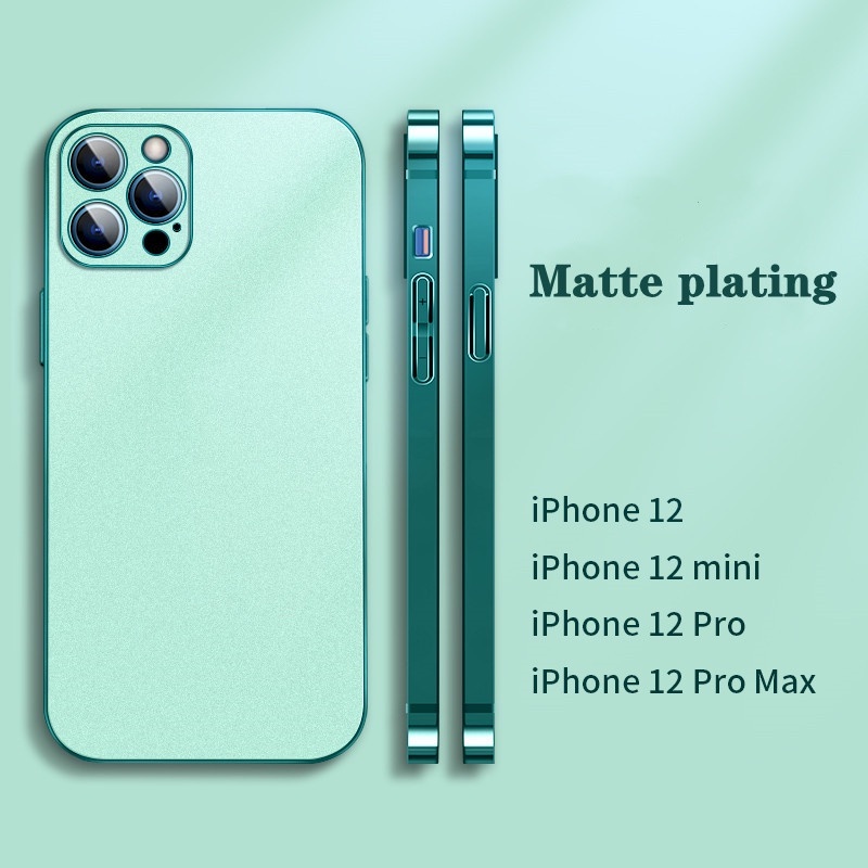 Ốp điện thoại tpu silicon mềm mạ điện màu đục thích hợp cho Iphone 12 11 Pro Max X 13 Pro Max