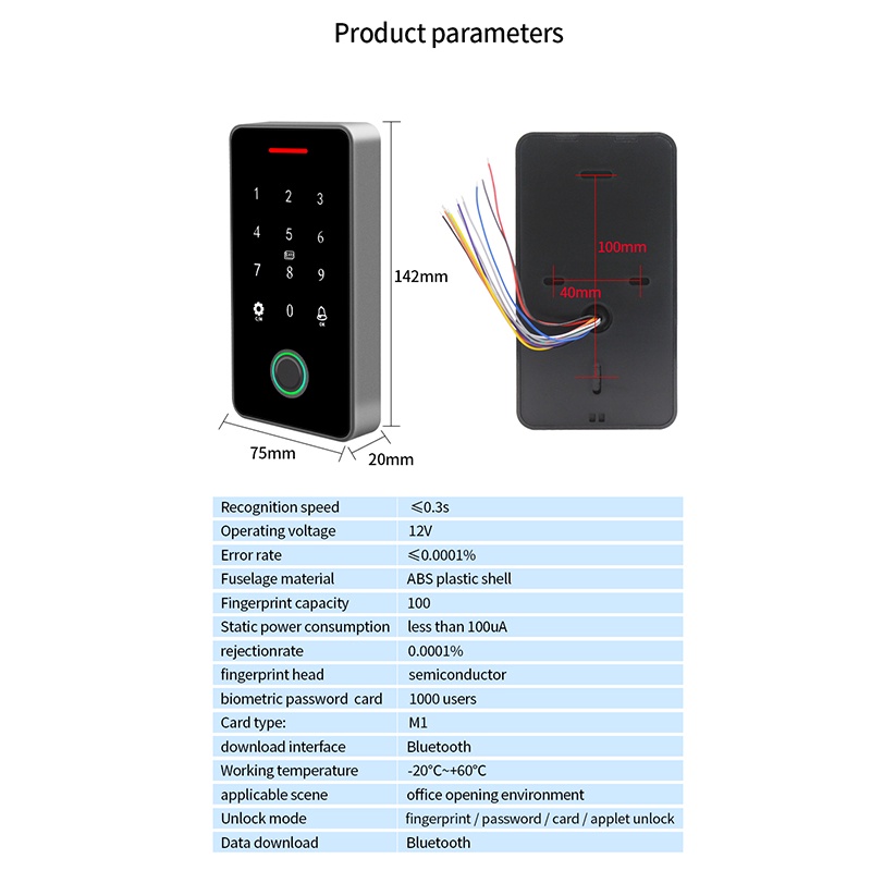 Bộ Điều Khiển Hệ Thống Khóa Cửa Bluetooth 13.56Mhz Rfid Chống Thấm Nước