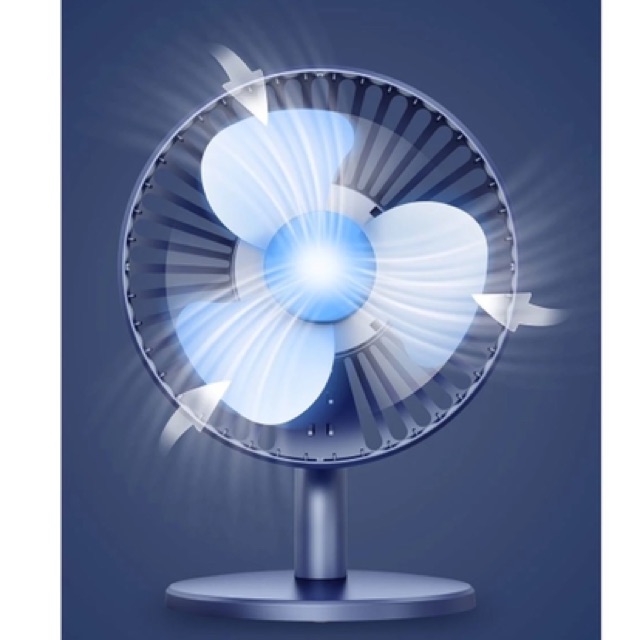 Quạt mini để bàn Baseus Ocean Fan (2000mAh, 3 mức tốc độ - Mini USB Rechargeable Air Cooling Fan Clip Desk Fan)