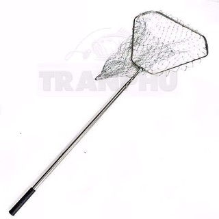 vợt vớt cá inox cán và vành thu gọn