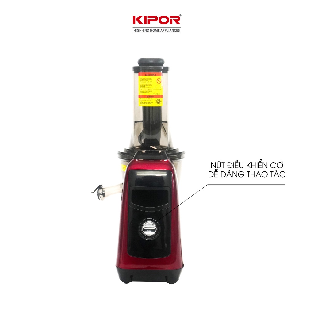 Máy ép chậm KIPOR KP-SJ595 - Tặng lưới làm kem - Động cơ đồng nguyên chất công suất lớn - Bảo hành tại nhà 12 tháng