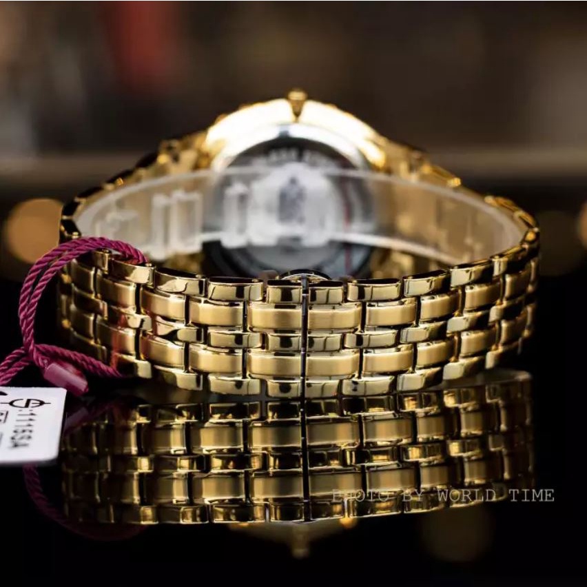 Đồng Hồ Nam Sunrise 1115SA Kính Sapphire Chống Xước Màu Vàng + Thẻ Bảo Hành