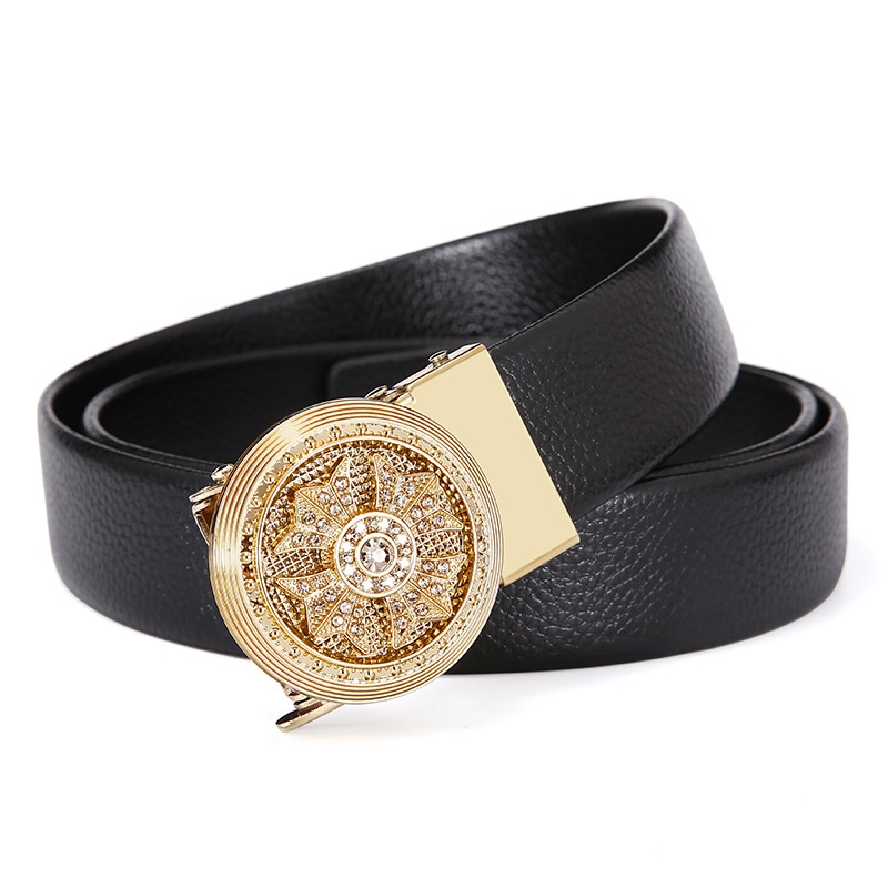 Thắt lưng nam khóa tự động, dây lưng nam cao cấp, thắt lưng mặt xoay nam, dây nịt da thời trang - TLX001