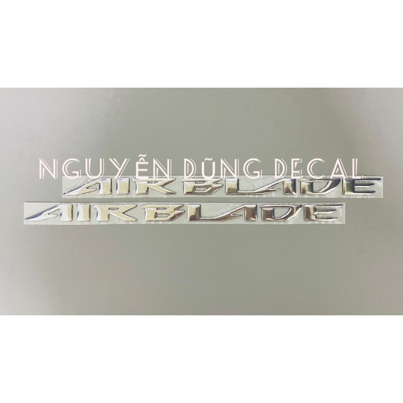 Cặp chữ Air Blade crom màu bạc_Nguyễn Dũng Decal