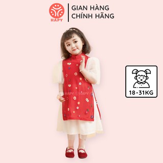[Xả Lẻ Size] [CÓ SẴN] Áo Dài Tết Cho Bé Gái Voan Tơ AD326