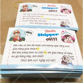 [SIZE LỚN] 100 Tem dán cảm ơn shipper