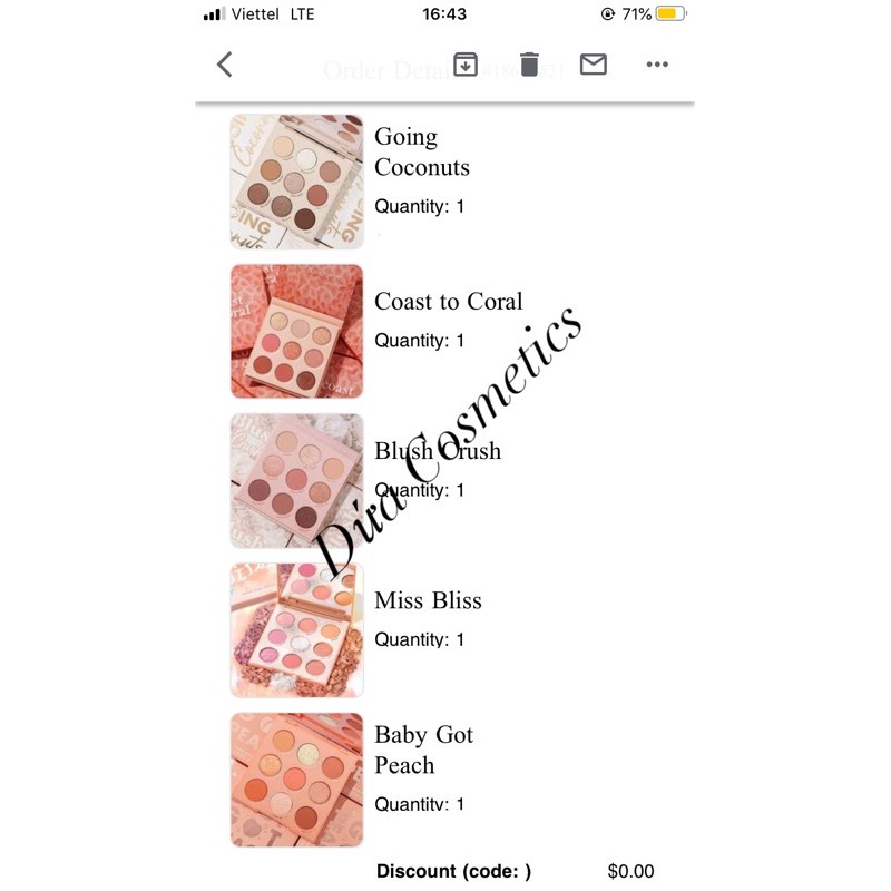 Bảng mắt 9 ô Colourpop Eyeshadow Palettes
