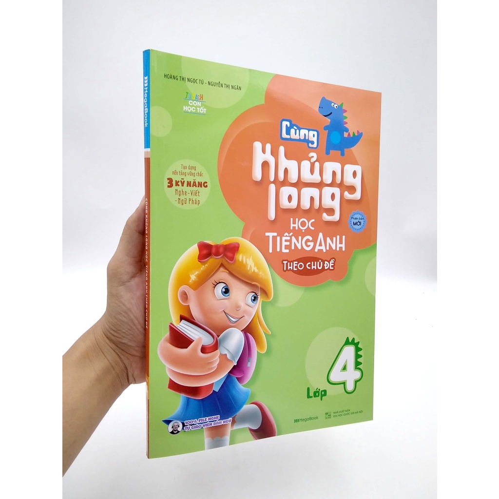 Sách Cùng Khủng Long Học Tiếng Anh Theo Chủ Đề Lớp 4 (Tái Bản)