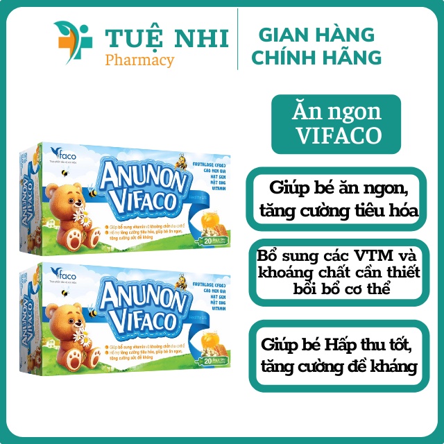 Siro Anunon Vifaco giúp bé ăn ngon miệng, ngủ sâu giấc - NT020