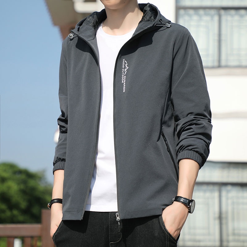 Áo Khoác Thể Thao Dáng Rộng Có Mũ Trùm In Họa Tiết Thời Trang Dành Cho Nam