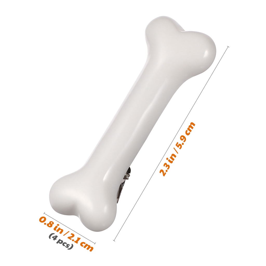 Set 4 Kẹp Tóc Hình Xương Chó Hóa Trang Halloween / Giáng Sinh