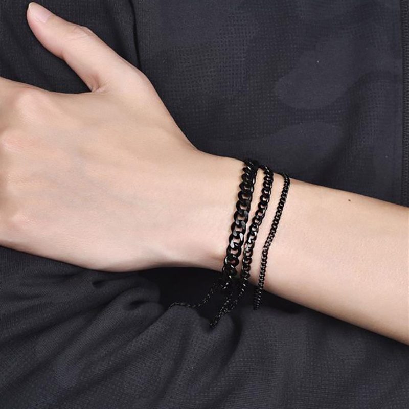 Vòng Tay Bản Rộng Phong Cách Punk Hàn Quốc Cho Nam