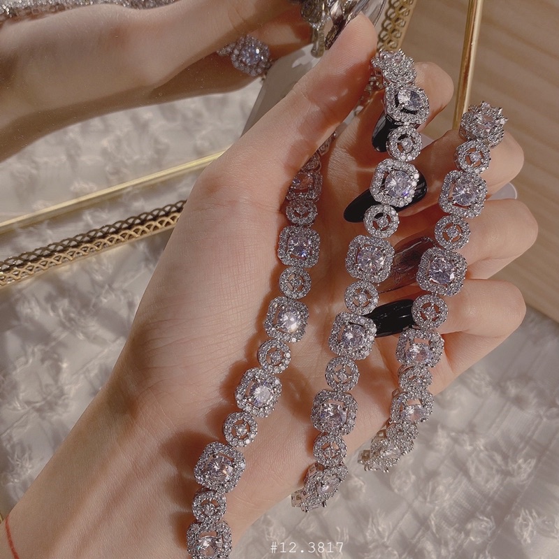 Lắc tay Xi bạch kim Full Đá siêu sáng 💎💎