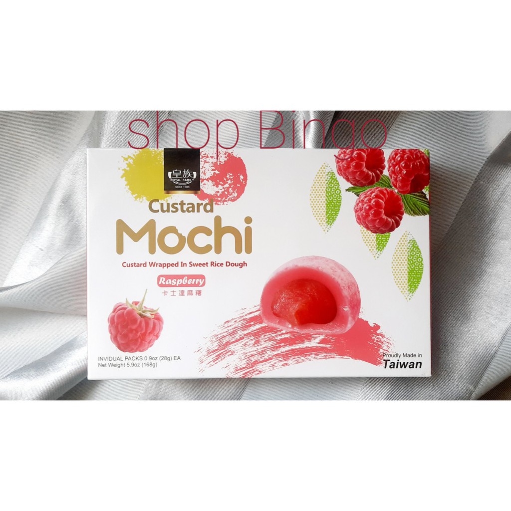 [FLASH SALE] Mochi mâm xôi, sầu riêng, trà xanh, đậu đỏ Royal Family Taiwan 210g 6 bánh