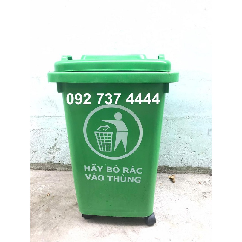 Thùng Rác 60L, 4 Bánh Xe, Có Nắp Đậy/ Thùng Rác XANH, VÀNG/ Thùng Rác Nhựa Có Nắp/ Thùng Rác, Thùng Rác, Thùng Rác