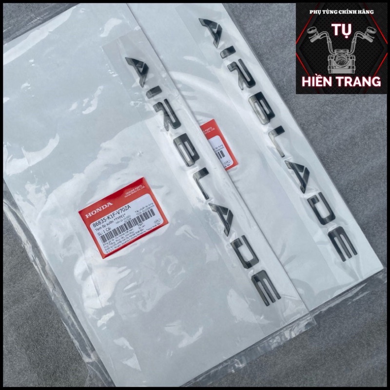 TEM LOGO ỐP SƯỜN AIRBLADE NỔI 3D MÀU ĐEN ZIN AIRBLADE GIỚI HẠN 2021 CHÍNH HÃNG HONDA