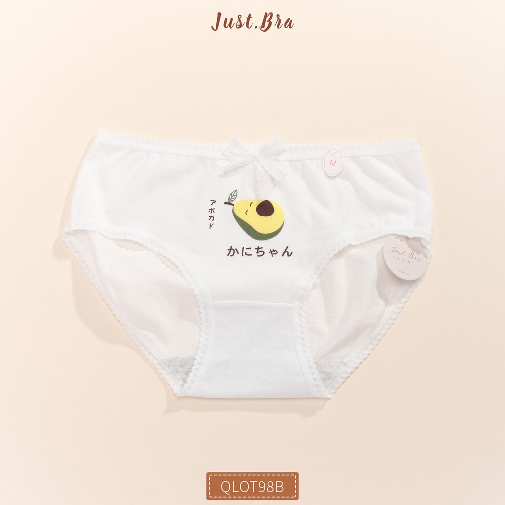 Quần lót nữ Just Bra cotton họa tiết quả bơ đáng yêu, thoáng mát QLOT98B | BigBuy360 - bigbuy360.vn