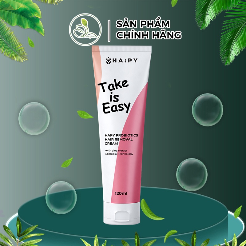 Kem tẩy lông Mini garden 120ml Ha:py Probiotics Hair Removal Cream loại bỏ thu nhỏ lỗ chân lông PV1022