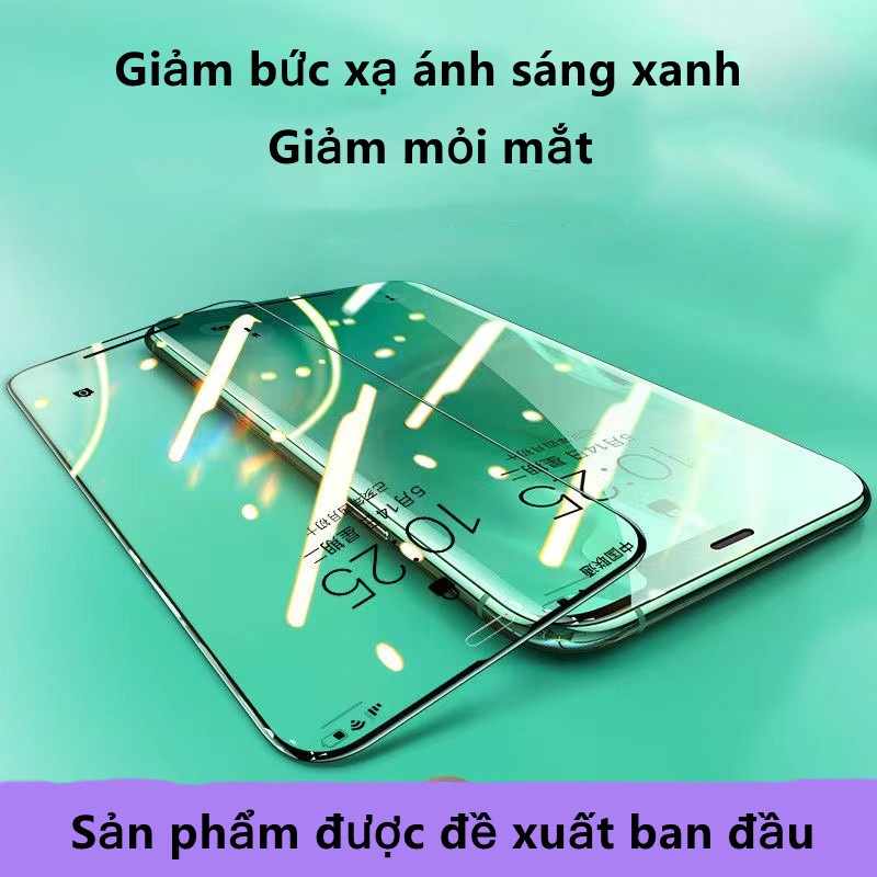 【VẬN CHUYỂN NHANH】Kính Cường Lực Full Màn và Tự Dán Blue Arrow Che Bụi cho iPhone 14 13 12 11 Pro Max