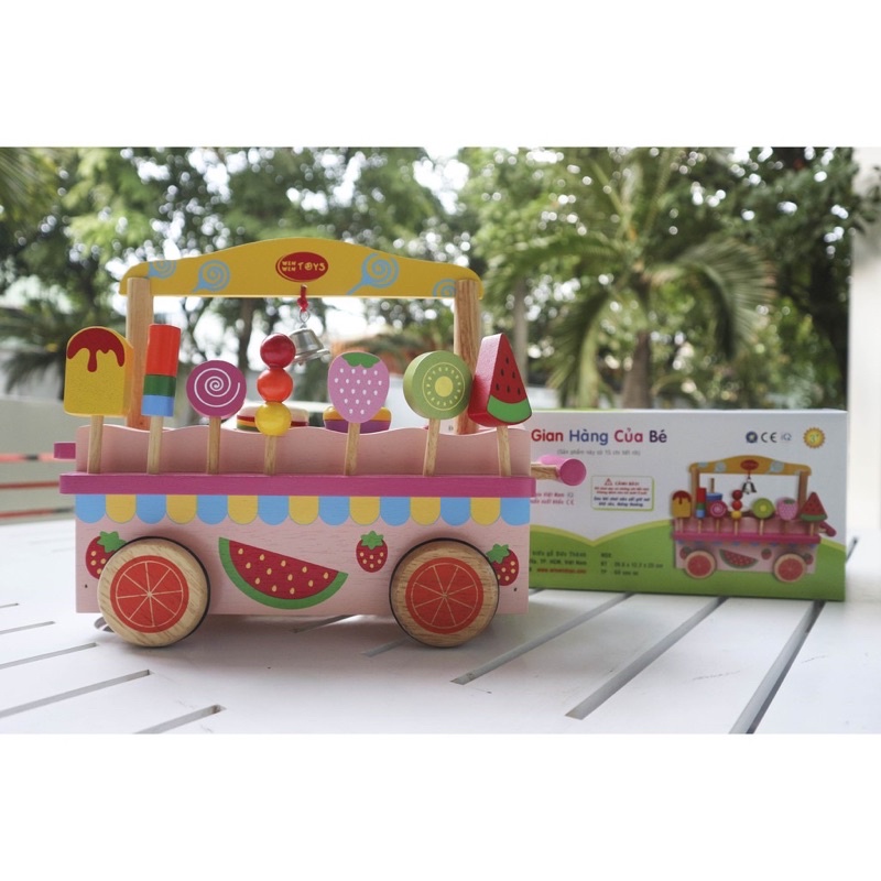 Đồ Chơi Gỗ Xe Bán Kem Winwintoys Dành Cho Bé