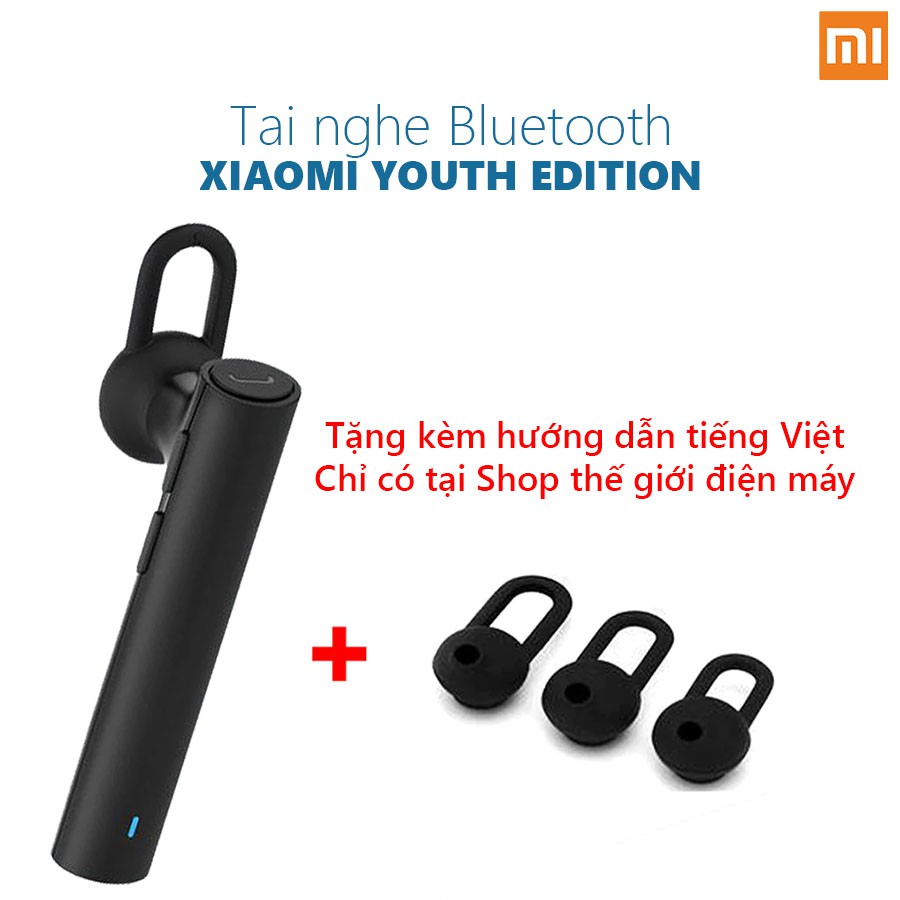 Tai nghe bluetooth xiaomi youth phiên bản mới nhất cho điện thoại ipad ipod máy tính bảng có mic siêu nhẹ