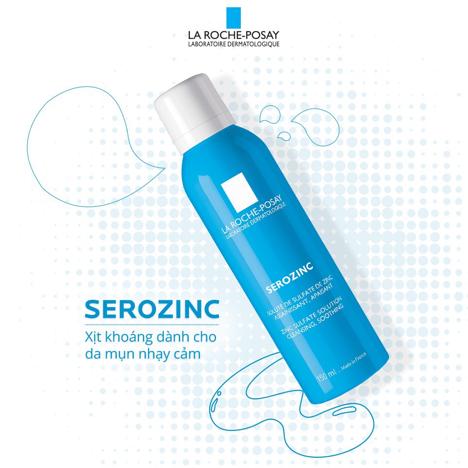Nước xịt khoáng LA ROCHE-POSAY cho da dầu mụn làm sạch da giảm bóng nhờn Serozinc | BigBuy360 - bigbuy360.vn