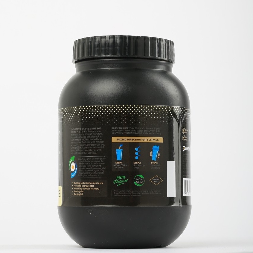 Bột Protein Lòng Trắng Trứng Cao Cấp OVOVITA Hũ 560gr Bổ Sung BCAAs Kích Thích Phát Triển Cơ