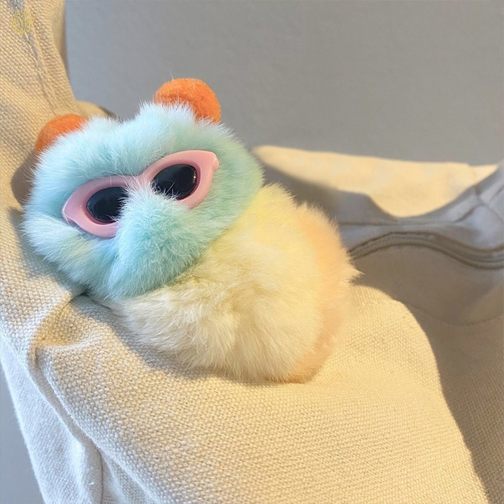 Móc khóa đính phụ kiện con sâu bướm ngộ nghĩnh đáng yêu YKD