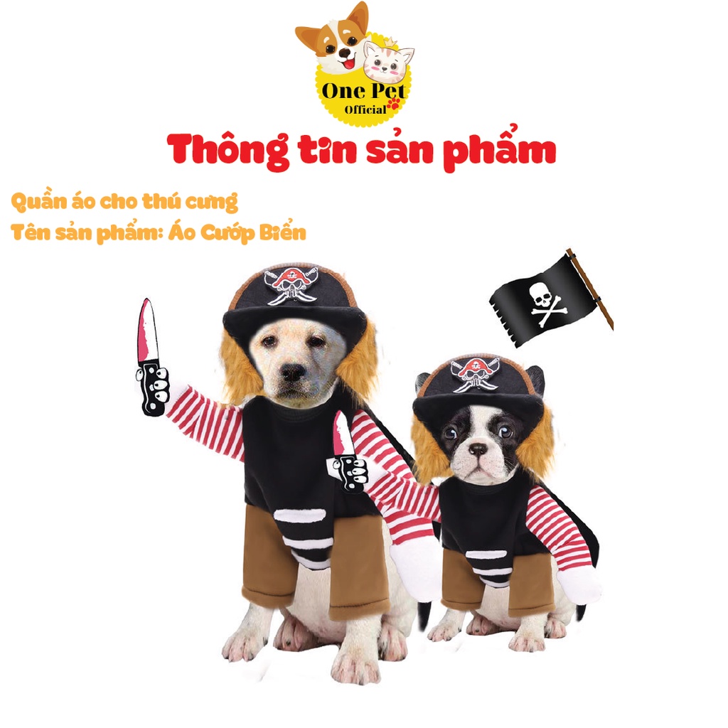 Áo cho Chó mẫu Cướp Biển, Thời trang cho Chó Mèo Độc Lạ - One Pet Shop