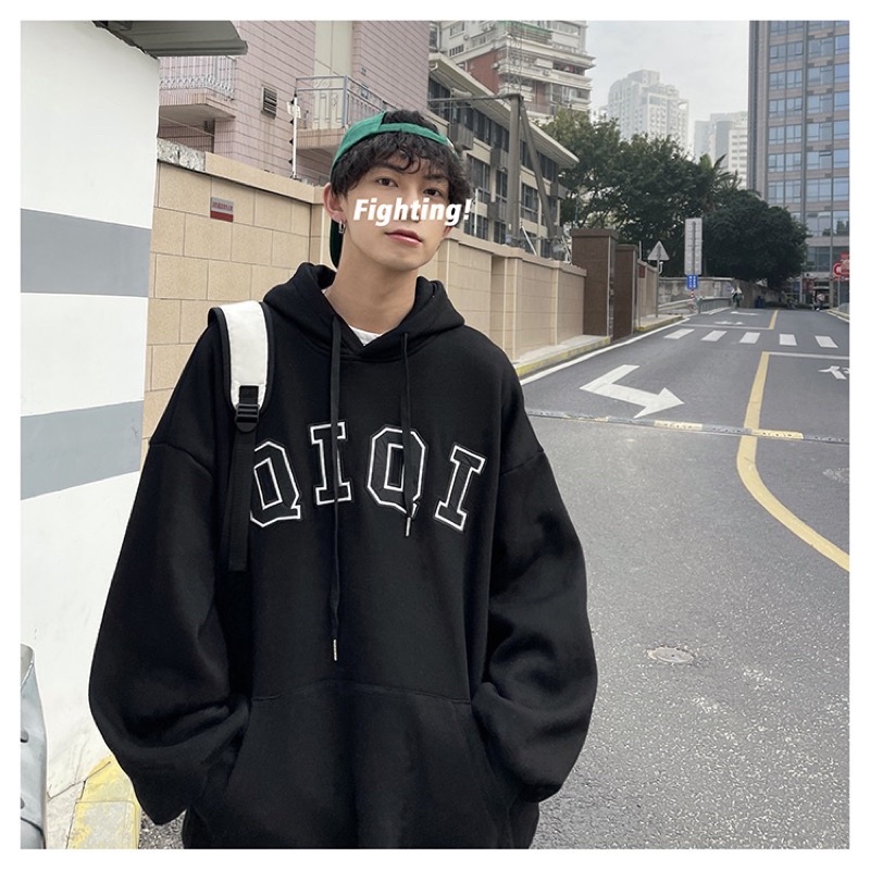 Áo hoodie nam nữ,Áo sweater nỉ nam nữ from rộng Unisex chất nỉ ngoại siêu dày dặn in chữ QIQI