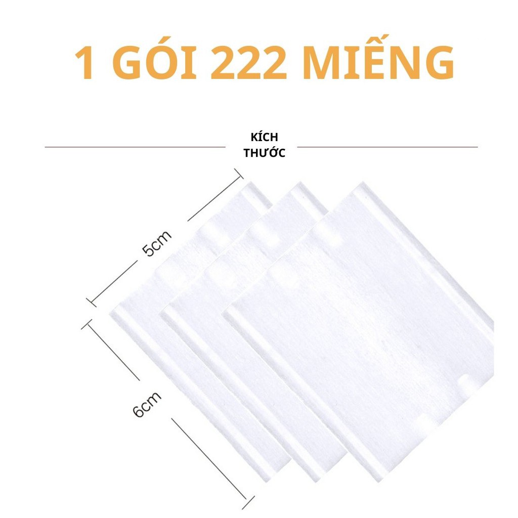 Bông tẩy trang COTTON PADS FM TÚI 222 miếng 3 lớp - Làm sạch lớp trang điểm makeup hiệu quả