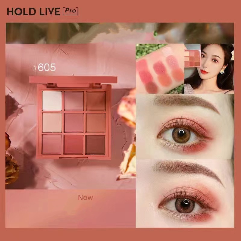 Bảng phấn mắt HOLD LIVE tông nhung đỏ / mật ong chín màu đất màu sắc | BigBuy360 - bigbuy360.vn