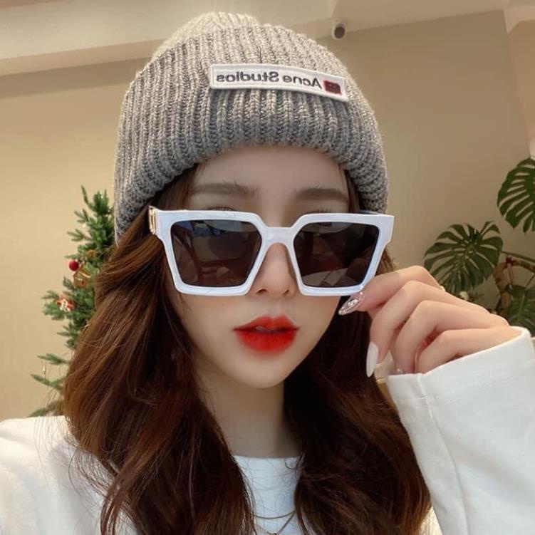 Kính mắt vuông Hàn Quốc Jessica màu trắng Kính dâm nam nữ siêu xinh, June Accessories