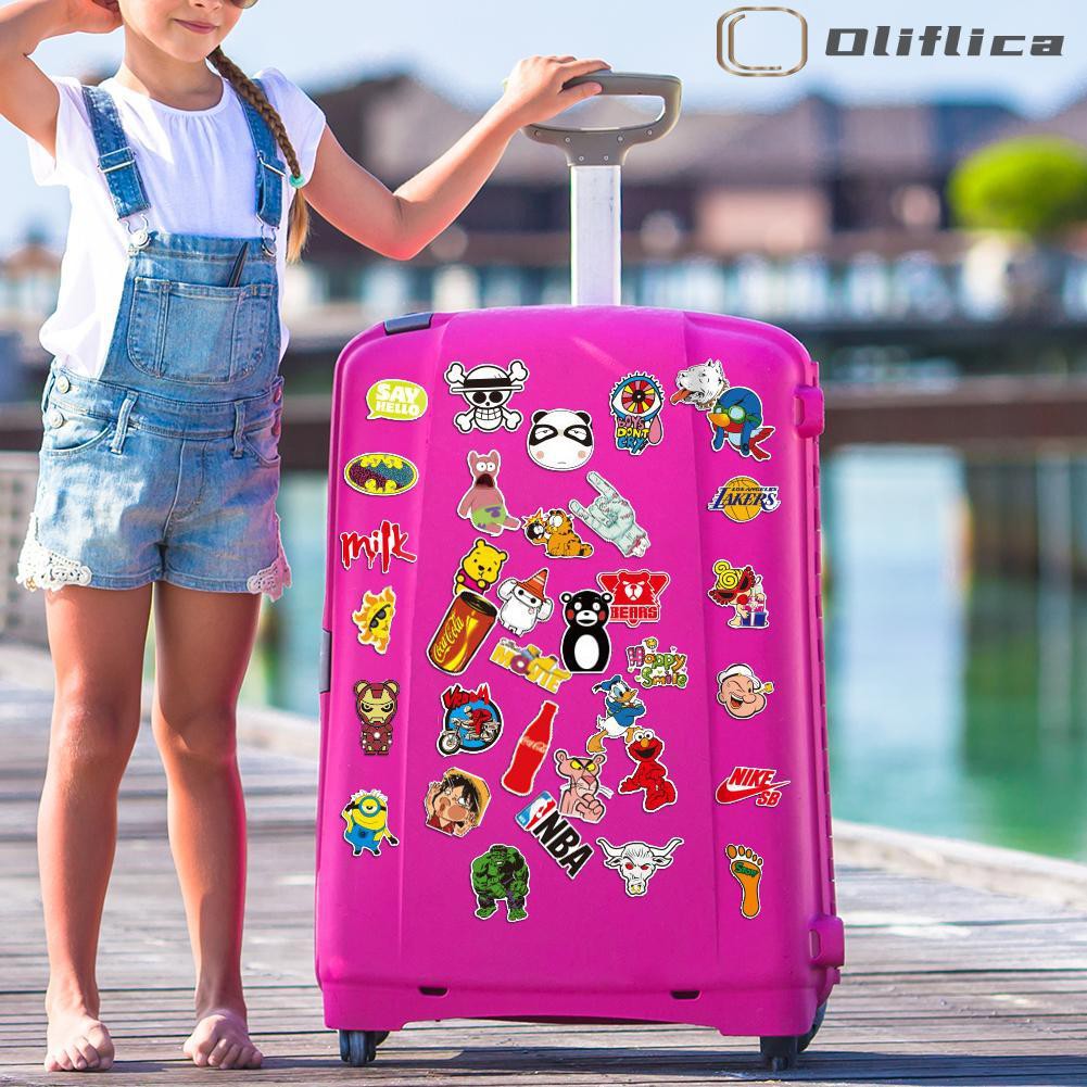 Set 100 Miếng Dán Trang Trí Laptop / Xe Hơi / Vali Họa Tiết Graffiti Độc Đáo