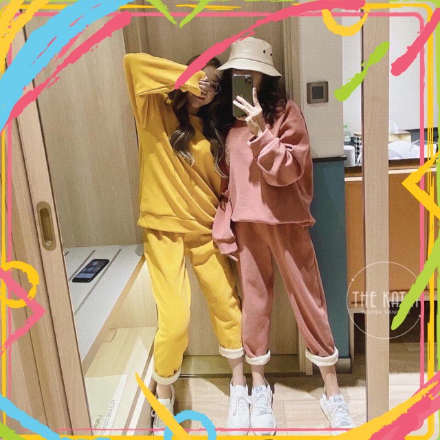 Bộ nỉ nữ thu đông chất siêu đẹp.