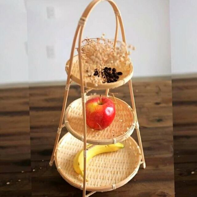 Kệ mẹt tre 3 tầng