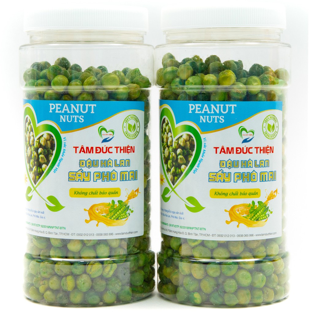 Combo 5 Hộp Đậu Hà Lan Sấy Phô Mai Tâm Đức Thiện 5 x 220GR