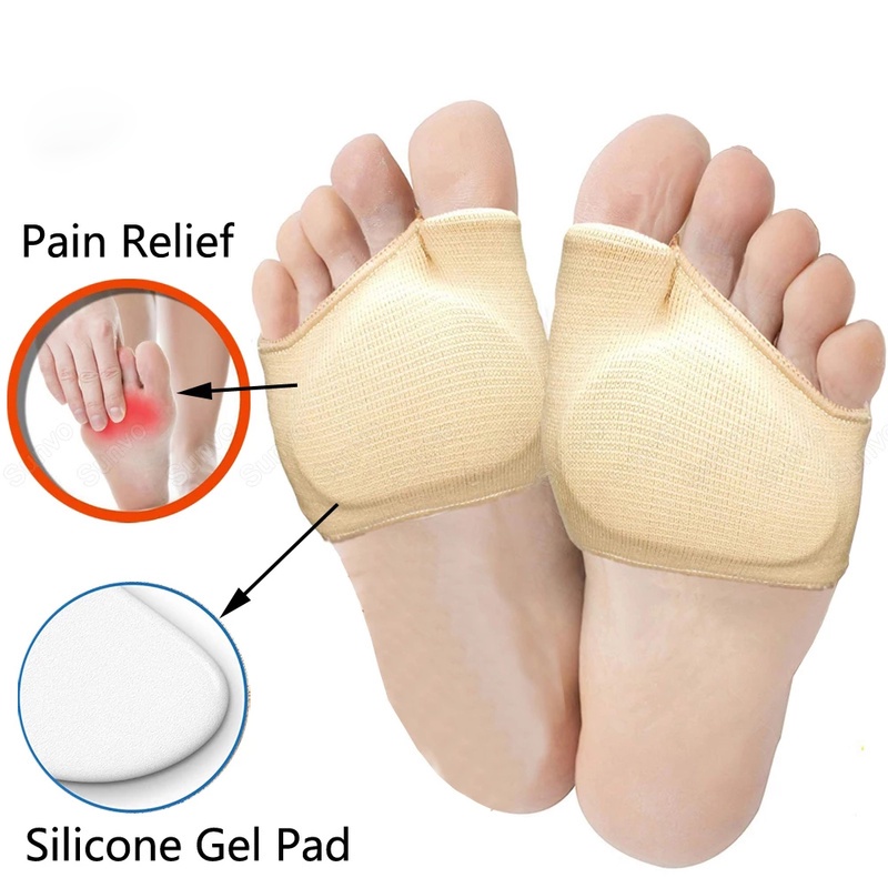 1 Cặp Đệm Lót Bàn Chân Mềm Mại Thoáng Khí Chống Trượt Hỗ Trợ Định Hình Ngón Chân